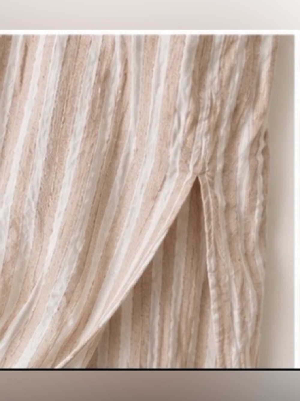 Rachel Ashwell Linen Blend Braided Strap Maxi Dress Beige Stripe Boho Beach M - Picture 4 of 7